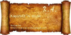 Kapitán Alda névjegykártya